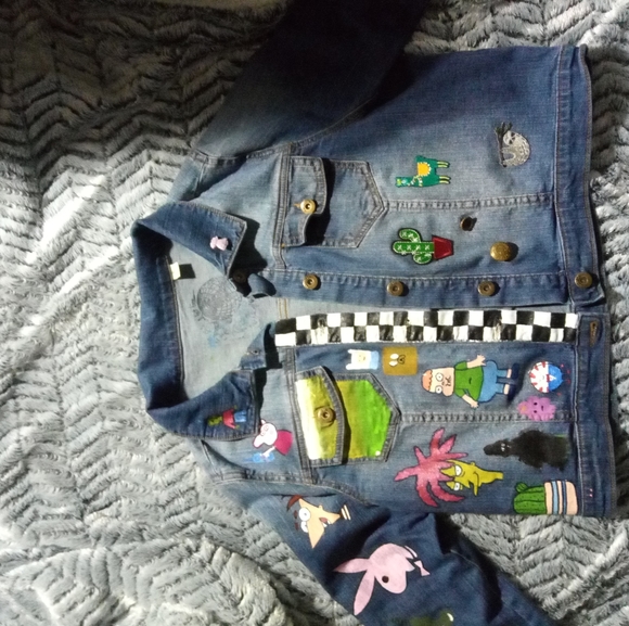 ONE WORLD Jackets & Blazers - Painted jean jacket ONE WORLD Jackets & Blazers - Painted jean jacket